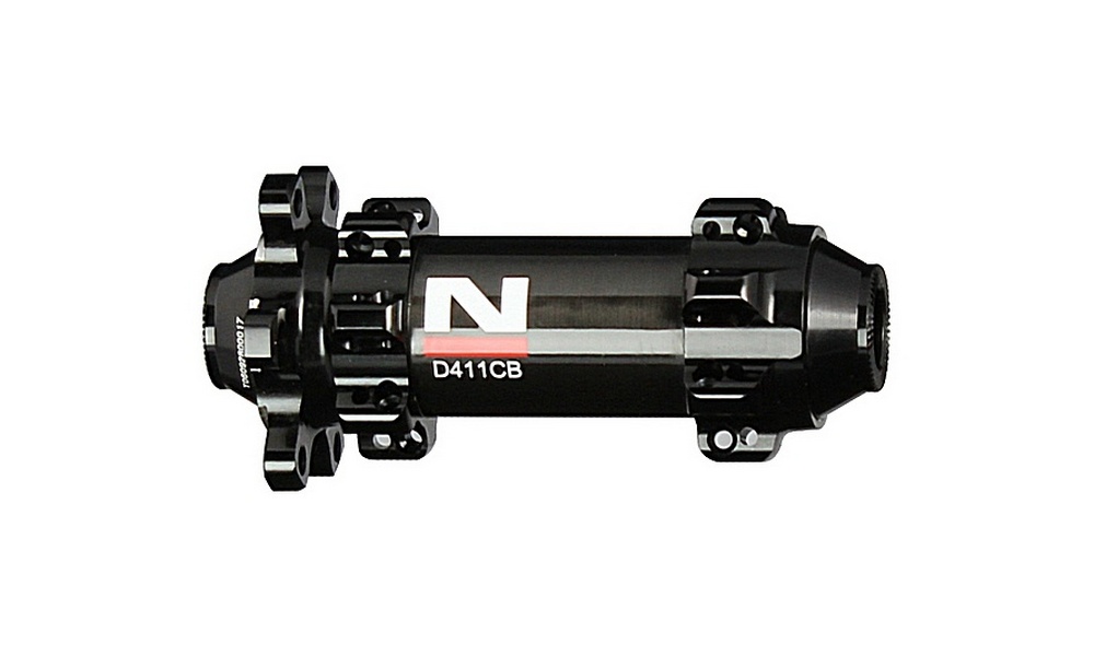 Vordere Scheibenbremsnabe Novatec D411CB-12, schwarz, 28 Löcher