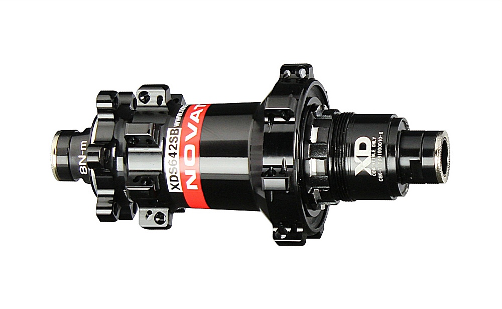 Hinterradnabe Novatec XDS642SB-X12-AA-XD, schwarz, 28 Löcher