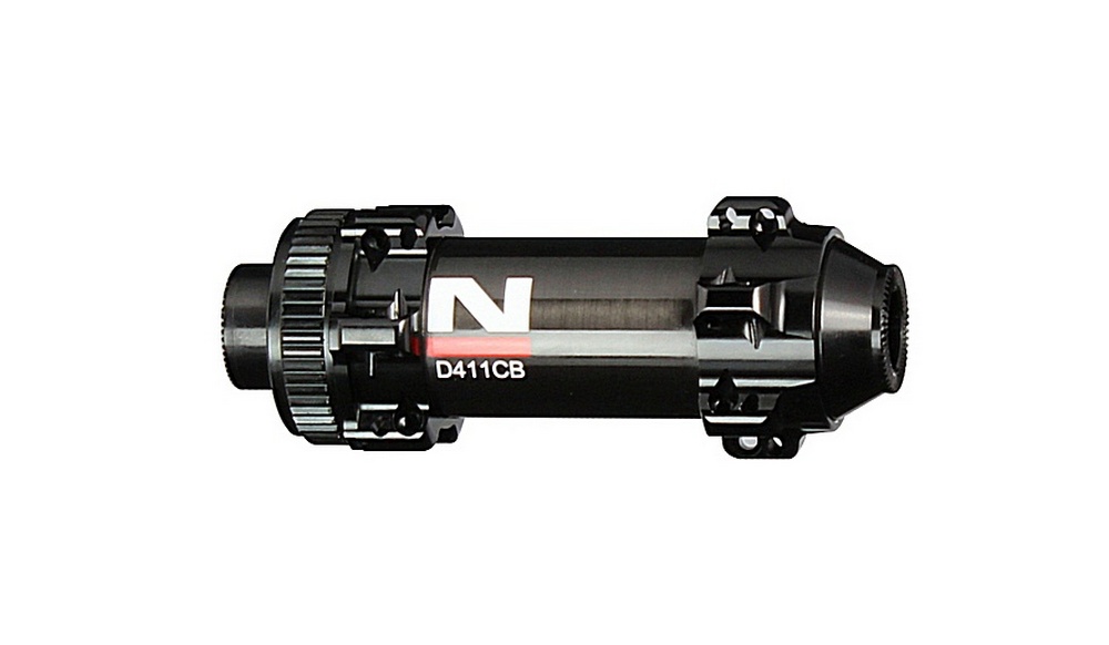 Vorderrad-Diskscheiben-Nabe Novatec D411CB-CL-12, Centerlock, schwarz, 24 Löcher