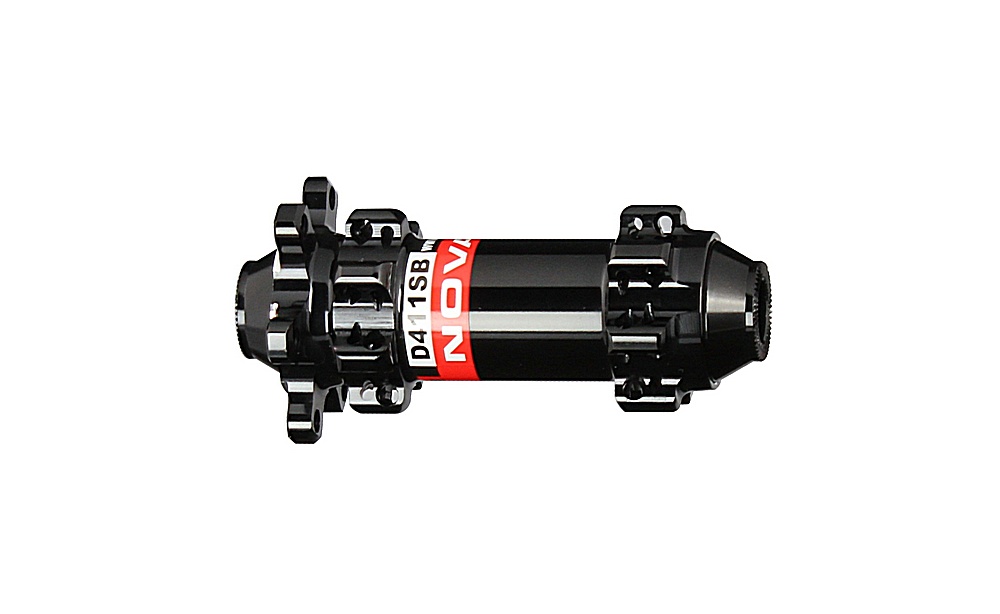 Vorderrad-Disksnabe Novatec D411SB-12, schwarz, 28 Löcher