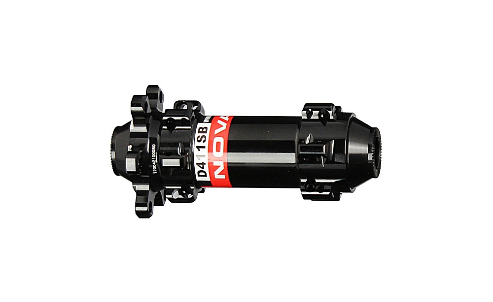 Vordere Scheibennaben Novatec D411SB-12, schwarz, 24 Löcher