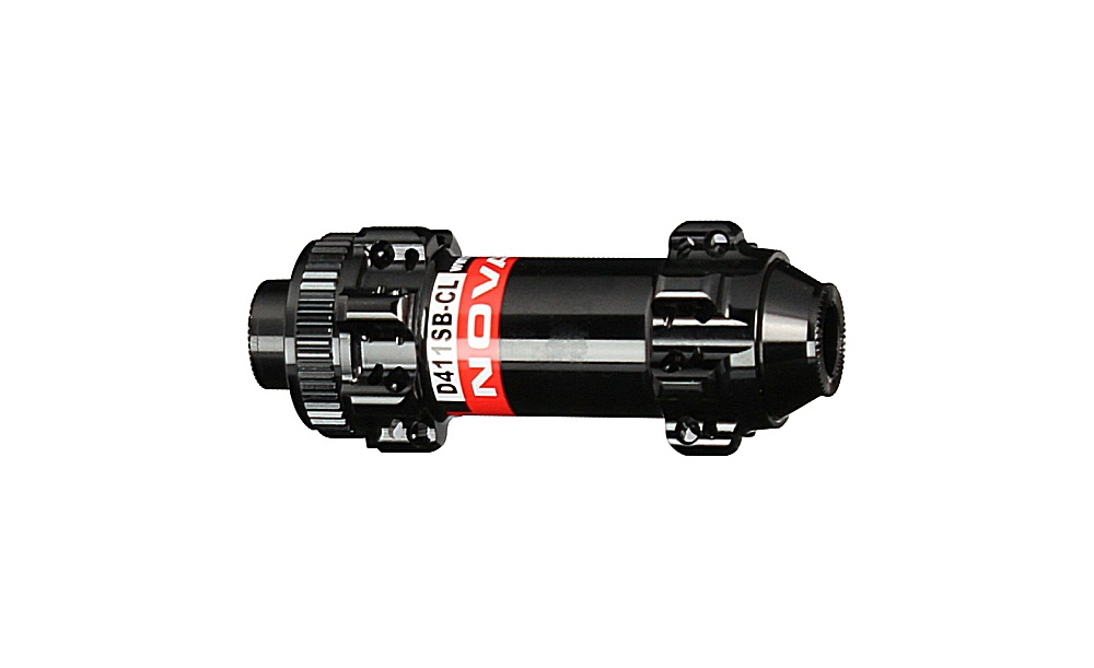 Vorderrad-Naben für Scheibenbremsen Novatec D411SB-CL-12, Centerlock, schwarz, 28 Löcher