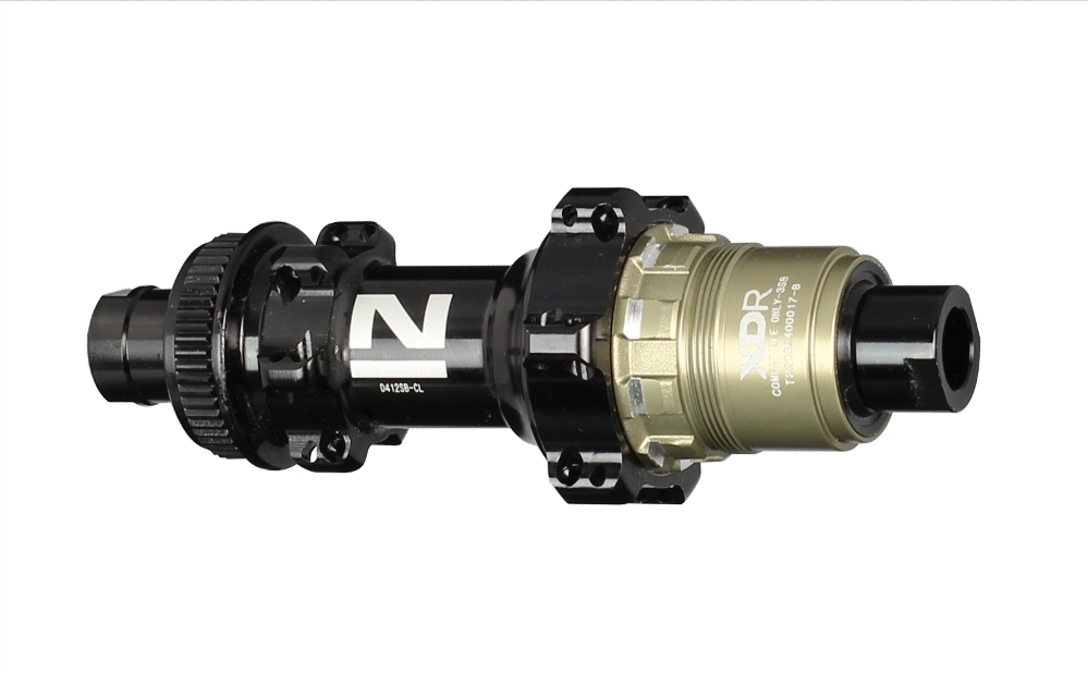 Hinterrad-Nabe Novatec D412SB-CL-X12-A4A-XDR, Centerlock, schwarz, 24 Löcher