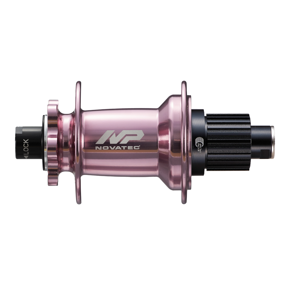 Hinterrad-Diskscheiben-Nabe Novatec Premium XD602SB/A-B12-MS, pink, 32 Löcher