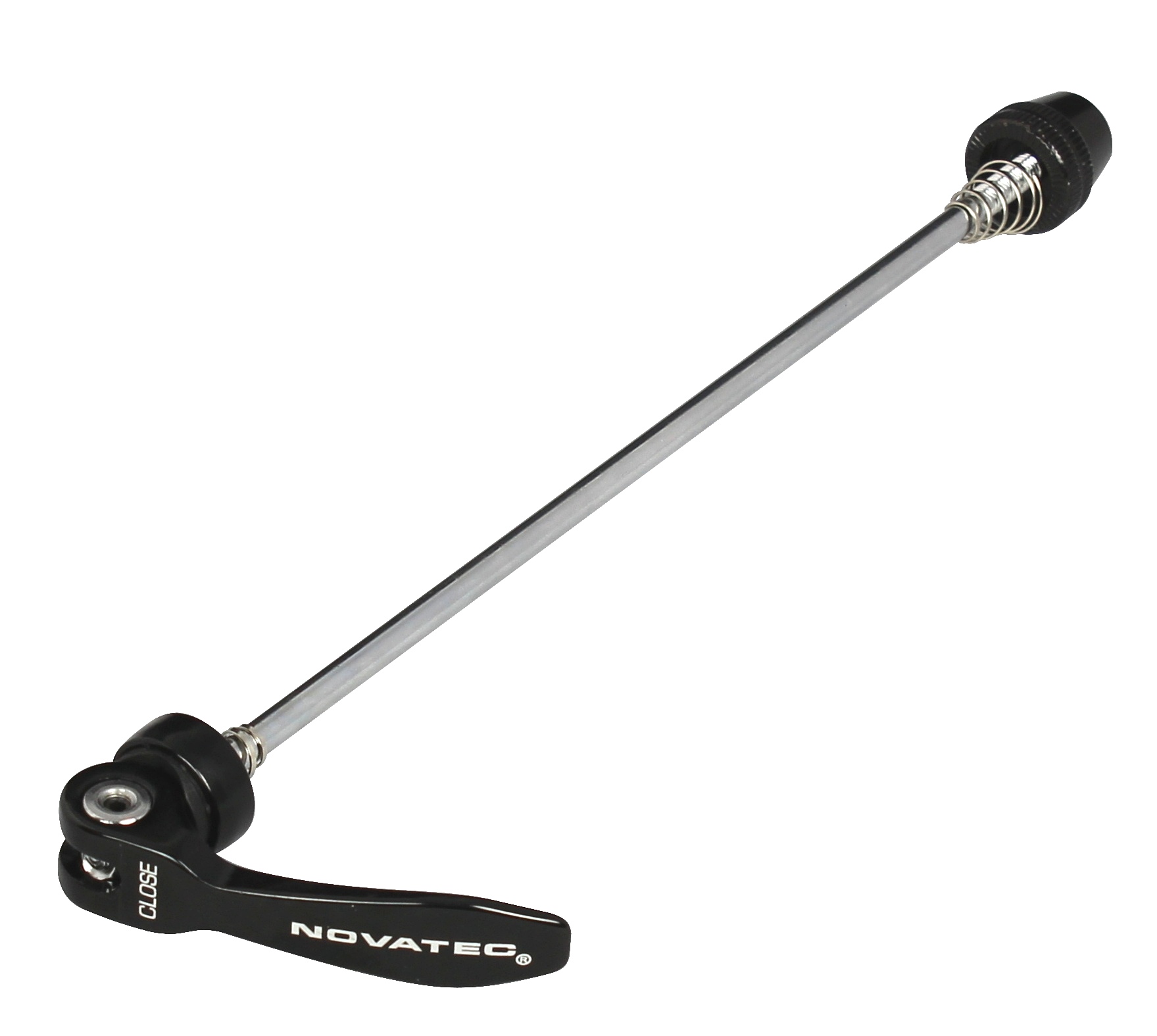 Schnellspanner QR279R Schwarz, Achse: CrMo R: 190 mm (für D102SB) Novatec Logo