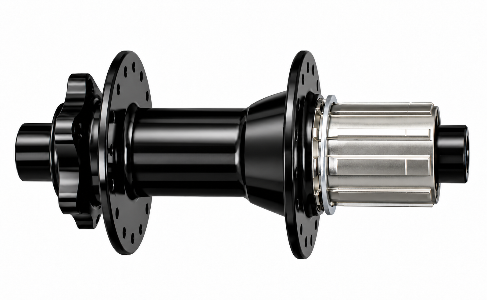 Rear disc hub Novatec D182RSB-B12-HG, 6-bolt, black, 32 holes